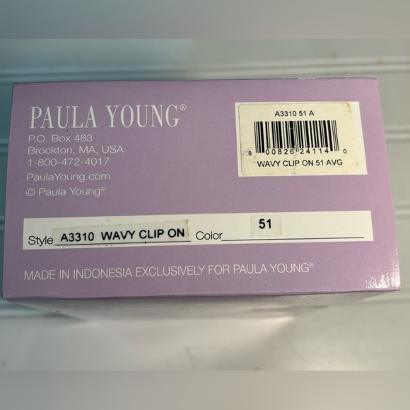 Paula Young Flowing Hair Clip On Approximately 7" Gray Color 51 Style A3310 New - Picture 5 of 9